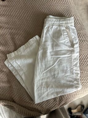 Old Navy White Linen Pants
